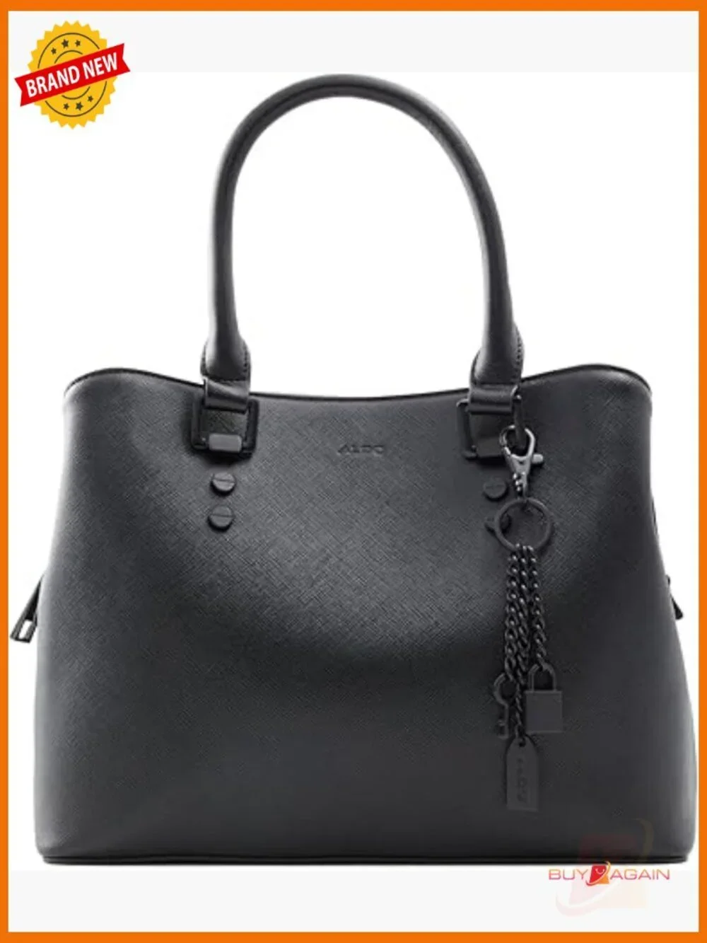 Spacious Synthetic Tote Bag with Shoulder Strap Top Zip Closure